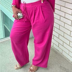 Fuchsia pants, large